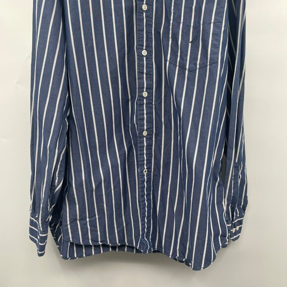 Nautica Men's Striped Button Up Shirt Long Sleeve Blue/Multi Size Large - Picture 3 of 9